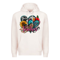 Pale Pink teacher hearts Premium Hoodie - Jasminsmagicworld