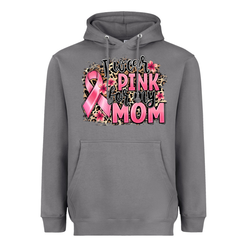 I Wear Pink For My Mom Heavyweight Hoodie by BarkalooDesign | Teevron