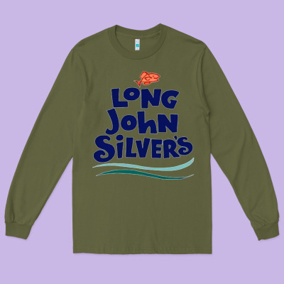 #long John Silvers Long Sleeve Tee Designed By Pixelwave