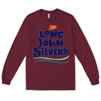 Burgundy #long john silvers Long Sleeve Tee - PixelWave