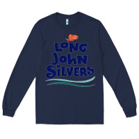 Navy #long john silvers Long Sleeve Tee - PixelWave