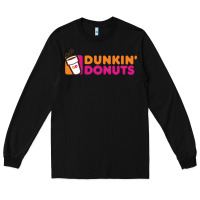 Black Dunkin'donuts Long Sleeve Tee - PixelWave