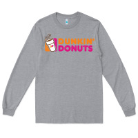 Heather Grey Dunkin'donuts Long Sleeve Tee - PixelWave