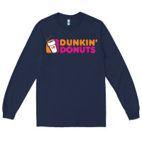 Navy Dunkin'donuts Long Sleeve Tee - PixelWave