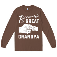 Chestnut Promoted to Great Grandpa Long Sleeve Tee - PixelWave