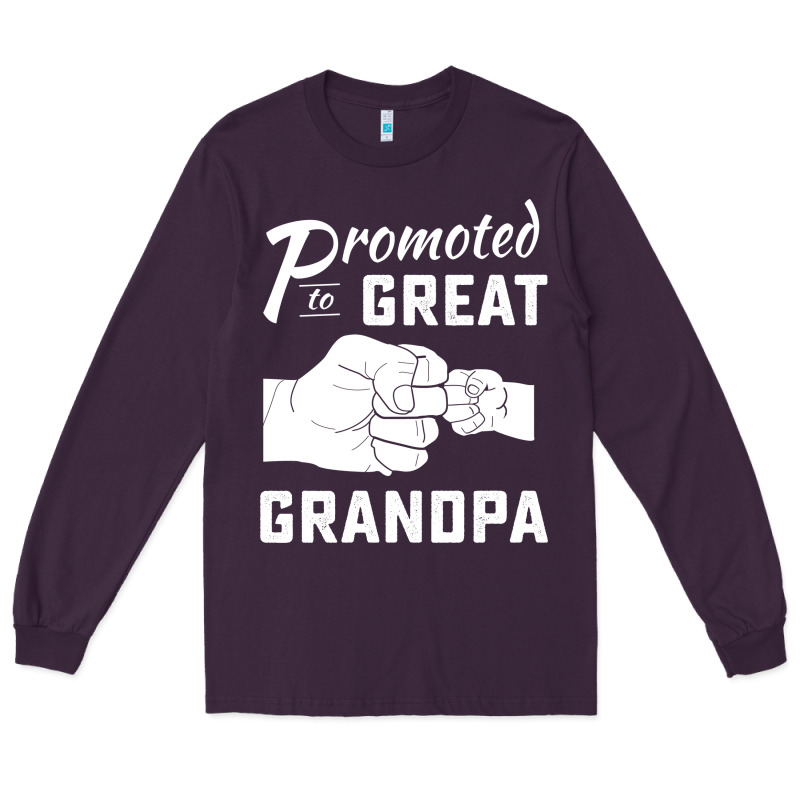 Promoted To Great Grandpa Long Sleeve Tee by PixelWave | Teevron
