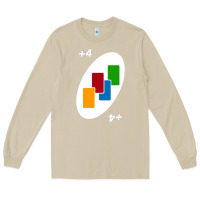 Mushroom Uno Card Game Draw Four Long Sleeve Tee - PixelWave