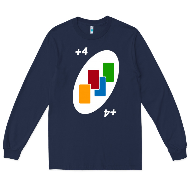 Uno Card Game Draw Four Long Sleeve Tee by PixelWave | Teevron