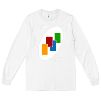 White Uno Card Game Draw Four Long Sleeve Tee - PixelWave
