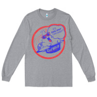 Heather Grey cool whip vintage design   80s aesthetic Long Sleeve Tee - PixelWave