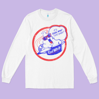 Cool Whip Vintage Design   80s Aesthetic Long Sleeve Tee Designed By Pixelwave
