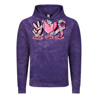 Cloud Purple peace love cure breast cancer Vintage Hoodie - CowGirlArtShop