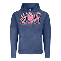 Vintage Denim peace love cure breast cancer Vintage Hoodie - CowGirlArtShop
