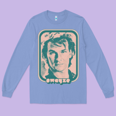 Patrick Swayze Retro 80s Fan Aesthetic Design Long Sleeve Tee Designed By Pixelwave