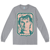 Heather Grey patrick swayze retro 80s fan aesthetic design Long Sleeve Tee - PixelWave