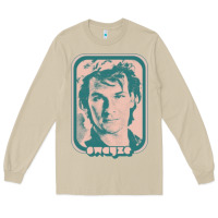 Mushroom patrick swayze retro 80s fan aesthetic design Long Sleeve Tee - PixelWave