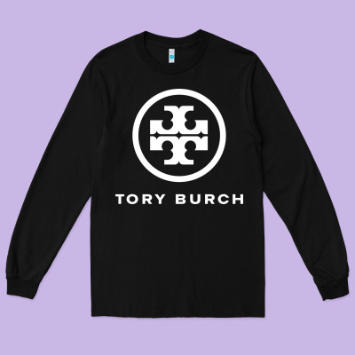 White Burch Tory Long Sleeve Tee Designed By Pixelwave
