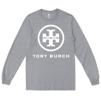 Heather Grey white burch tory Long Sleeve Tee - PixelWave