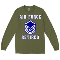 Army Green military master sergeant air force retired t shirt Long Sleeve Tee - PixelWave
