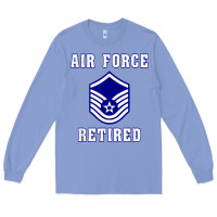 Colony Blue military master sergeant air force retired t shirt Long Sleeve Tee - PixelWave