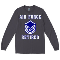Smoke military master sergeant air force retired t shirt Long Sleeve Tee - PixelWave