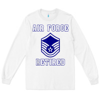 White military master sergeant air force retired t shirt Long Sleeve Tee - PixelWave
