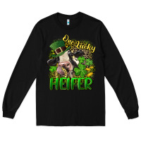 Black One lucky Heifer Long Sleeve Tee - CowGirlArtShop