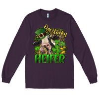 Plum One lucky Heifer Long Sleeve Tee - CowGirlArtShop
