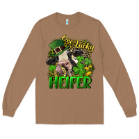 Toasted Coconut One lucky Heifer Long Sleeve Tee - CowGirlArtShop