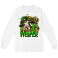 White One lucky Heifer Long Sleeve Tee - CowGirlArtShop