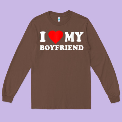 I Love My Boyfriend T-shirt Long Sleeve Tee Designed By Pixelwave