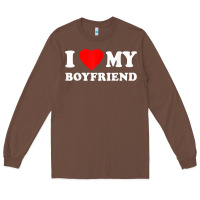 Chestnut I Love My Boyfriend T-Shirt Long Sleeve Tee - PixelWave