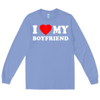 Colony Blue I Love My Boyfriend T-Shirt Long Sleeve Tee - PixelWave