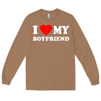 Toasted Coconut I Love My Boyfriend T-Shirt Long Sleeve Tee - PixelWave