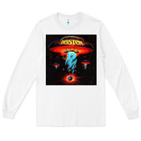 White Boston Classic Long Sleeve Tee - PixelWave