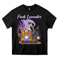 Black fresh lavender gnome Heavy Core Tee - BarkalooDesign