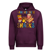 Mauve Wine i am just here for the snacks Urban Hoodie - AdoDesignShop