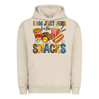 Pigment French Oak i am just here for the snacks Urban Hoodie - AdoDesignShop