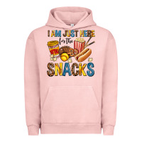 Pigment Salmon i am just here for the snacks Urban Hoodie - AdoDesignShop