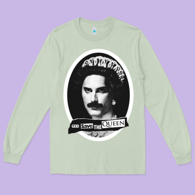 God Save The Quen King Music Long Sleeve Tee Designed By Pixelwave