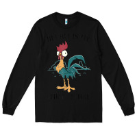 Black Moana Hei Hei Is My Spirit Animal Portrait Long Sleeve Tee - PixelWave