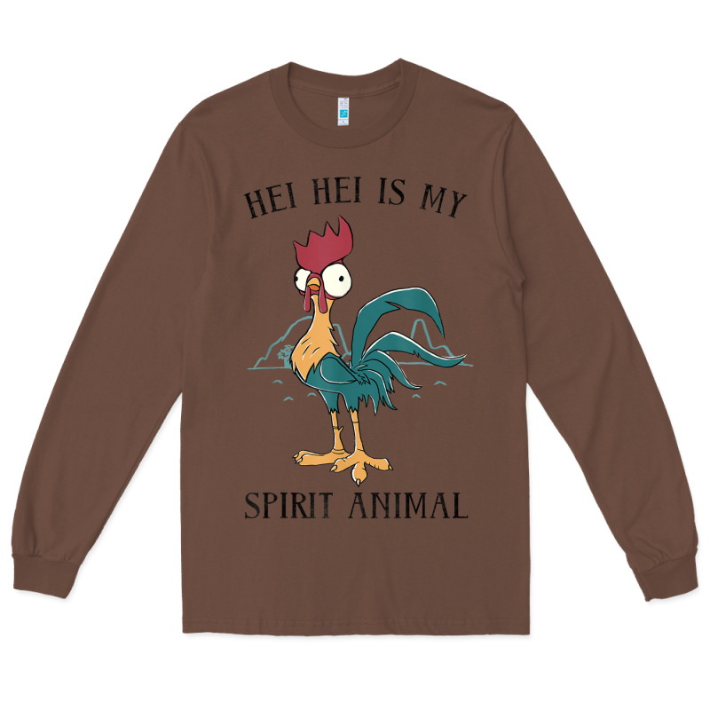 Moana Hei Hei Is My Spirit Animal Portrait Long Sleeve Tee by PixelWave | Teevron