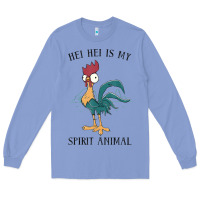 Colony Blue Moana Hei Hei Is My Spirit Animal Portrait Long Sleeve Tee - PixelWave