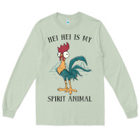 Matcha Moana Hei Hei Is My Spirit Animal Portrait Long Sleeve Tee - PixelWave