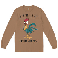 Toasted Coconut Moana Hei Hei Is My Spirit Animal Portrait Long Sleeve Tee - PixelWave