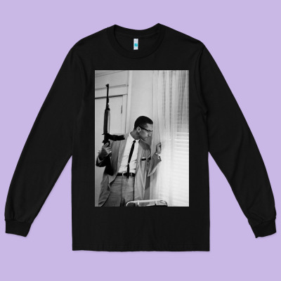 Malcolm X Long Sleeve Tee Designed By Craftify