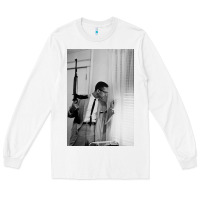 White malcolm x Long Sleeve Tee - Craftify