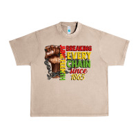 French Oak juneteenth breaking every chain since 1865 Urban Heavy Tee - CowGirlArtShop