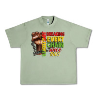 Oil Green juneteenth breaking every chain since 1865 Urban Heavy Tee - CowGirlArtShop