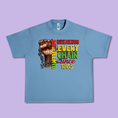 Juneteenth Breaking Every Chain Since 1865 Urban Heavy Tee Designed By Cowgirlartshop